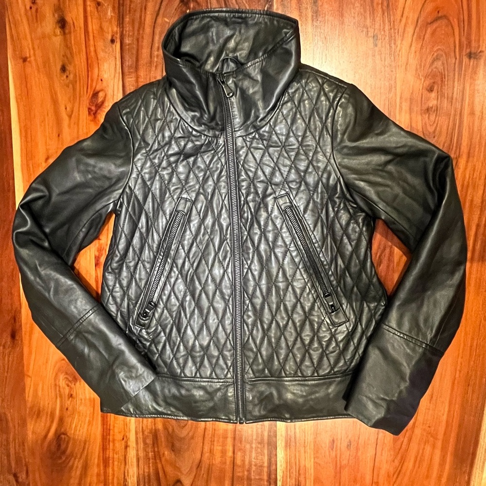 100% Leather Quilted Jacket